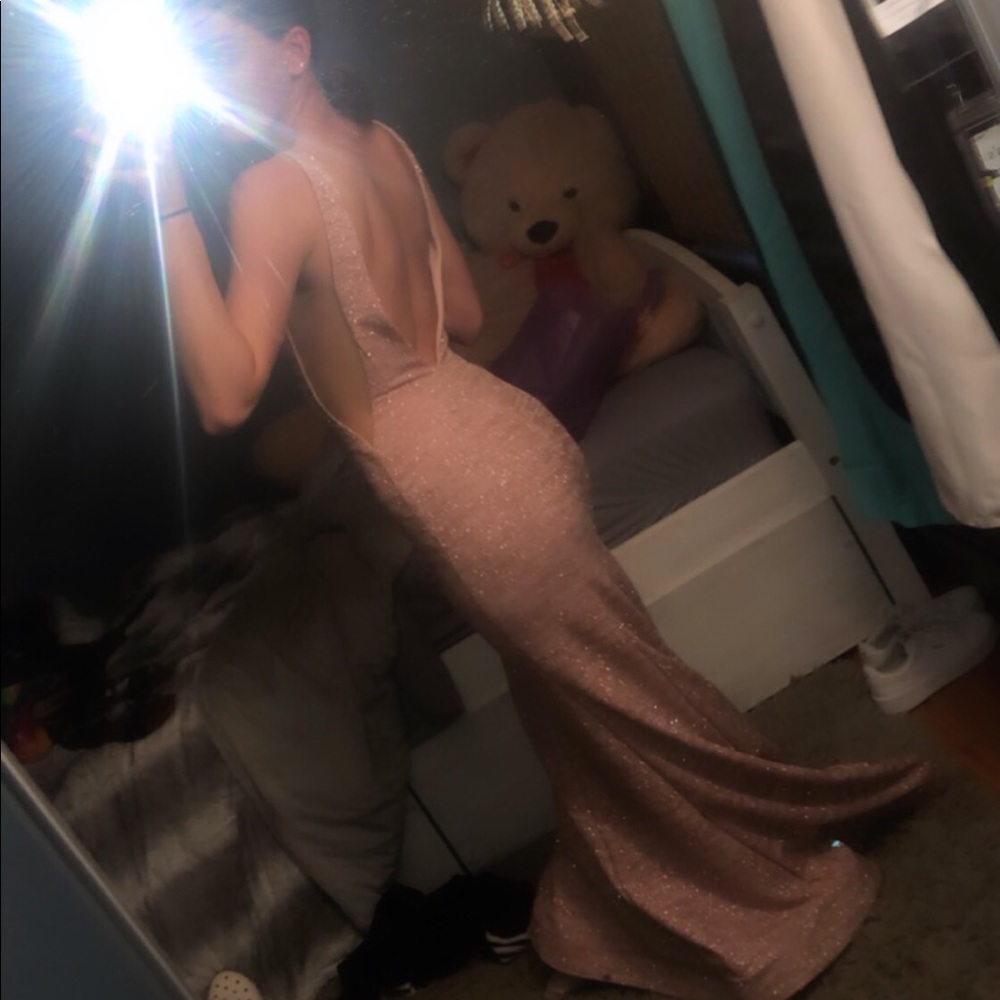 Light sparkling prom dress